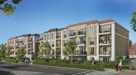 Programme immobilier neuf Le Clos Chantereine - Chelles : appartements et maisons neuves à 600 m du centre commercial Terre-Ciel (77500) - Référence : 15683