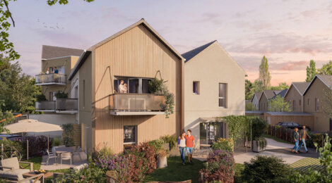Programme immobilier neuf DOMAINE D'ANJOU - Chemillé-en-Anjou : Appartements studio–T4 et maisons T3–T5 avec jardins privatifs, parking résident et proximité centre bourg (49120) - Référence : 9850