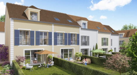 Programme immobilier neuf Les Demeures des Coteaux - Chennevières-sur-Marne : Maisons T4–T5 avec jardins privatifs, chemins piétonniers et luminosité au cœur du quartier des Coteaux (94430) - Référence : 14383