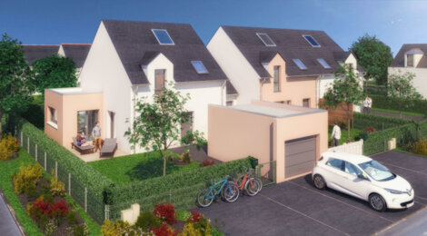 Programme immobilier neuf LE SQUARE CELTIEN - Cheux : 10 maisons T4–T5 avec jardins, garages et prêt à taux zéro à 10 min de Caen (14740) - Référence : 12834
