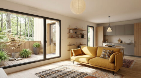 Programme immobilier neuf Clos Garden - Claix : Appartements T2–T4 avec terrasses, RT2012 et vues sur massifs au cœur d’un parc arboré (38640) - Référence : 14321
