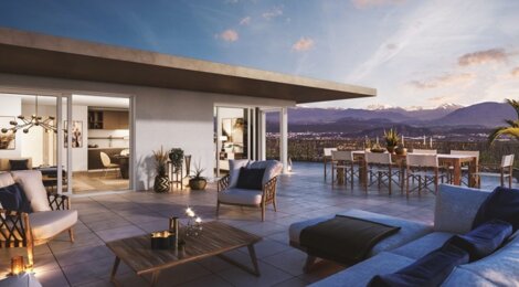 Programme immobilier neuf Domaine Férédie - Claix : Appartements T3–T5 avec terrasses, jardins et isolation RT2012 en plein cœur de ville (38640) - Référence : 14220