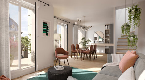 Programme immobilier neuf Panorama Beaurivage - Montsouris - Clamart à 500 m du tramway T6 Soleil Levant (92140) - Référence : 17430