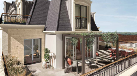 Programme immobilier neuf LES TERRASSES MANSART - Clamart proche tram T6 Soleil Levant résidence moderne et verdoyante (92140) - Référence : 17119