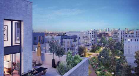 Programme immobilier neuf OVATION MAGELLAN - Colombes : appartements studios-T5 duplex avec parc paysagé en bord de Seine (92700) - Référence : 14184