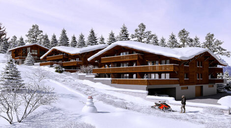 Programme immobilier neuf PREMIERES LOGES - Combloux : Appartements studio–T5 avec vue sur le Mont-Blanc et terrasses à deux pas de la navette (74920) - Référence : 4015