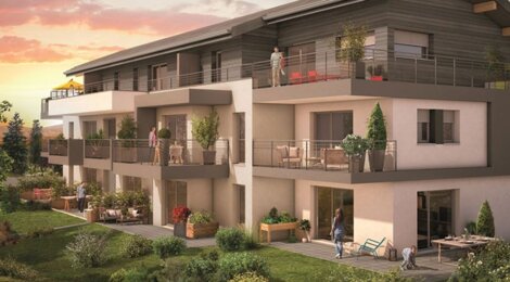 Programme immobilier neuf PANORAMIK - Contamine-sur-Arve : 19 appartements T2–T4 avec terrasses, balcons et style chalet proche d’Annemasse (74130) - Référence : 2134