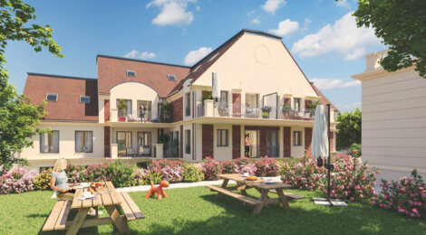 Programme immobilier neuf Domaine Naturé Seine - Cormeilles-en-Parisis : Appartements T2–T4 et maisons T3–T4 avec terrasses, panorama et façades en pierre au cœur d’un cadre exceptionnel (95240) - Référence : 14448