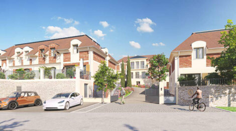 Programme immobilier neuf Domaine Naturé Seine - Cormeilles-en-Parisis : Appartements T2–T4 et maisons T3–T4 avec terrasses, panorama et façades en pierre au cœur d’un cadre exceptionnel (95240) - Référence : 14448
