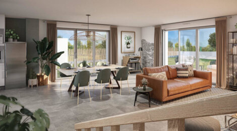 Programme immobilier neuf Balzane - Couëron : Appartements T2–T3 et maisons T4 avec terrasses, jardins privatifs et proximité bourg (44220) - Référence : 14749