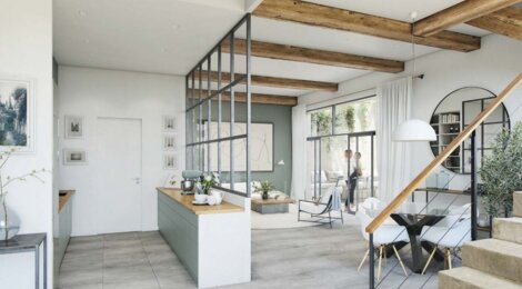Programme immobilier neuf CHATEAU LA GUERRIÈRE - Couzon-au-Mont-d’Or : appartements duplex et maisons triplex dans un domaine historique, à 15 min de Lyon (69270) - Référence : 15635
