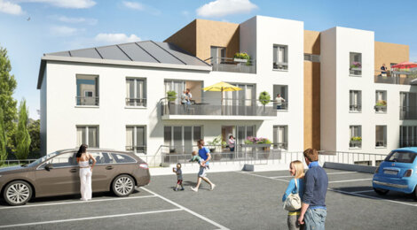 Programme immobilier neuf LES VILLAS VERDE - Crécy-la-Chapelle : Appartements T3 avec architecture contemporaine et parc verdoyant près des canaux (77580) - Référence : 712