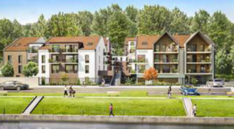 Programme immobilier neuf LES BALCONS D'ESIA - Creil : 35 appartements T1–T4 avec balcons et jardins sur les bords de l’Oise (60100) - Référence : 12910