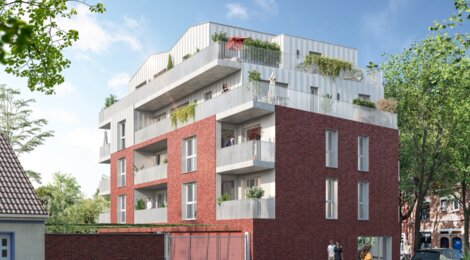 Programme immobilier neuf Résidence Le Nôtre - Croix : 12 appartements neufs T2–T4 à 500m du parc Barbieux (59170) - Référence : 15765