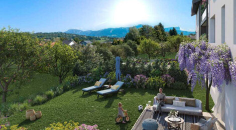 Programme immobilier neuf ÔRIZON - Cuvat : Appartements T2–T4 avec domotique, parquet stratifié et parking au centre du village (74350) - Référence : 6522