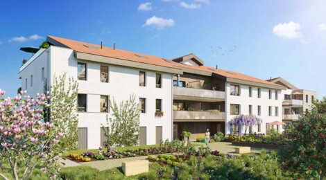 Programme immobilier neuf ÔRIZON - Cuvat : Appartements T2–T4 avec domotique, parquet stratifié et parking au centre du village (74350) - Référence : 6522