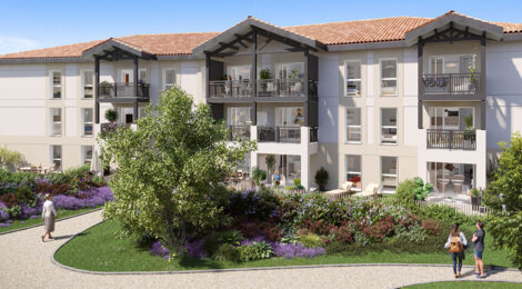 Programme immobilier neuf Domaine de Meysonet - Dax, une résidence verdoyante inspirée de l’architecture landaise (40100) - Référence : 17551