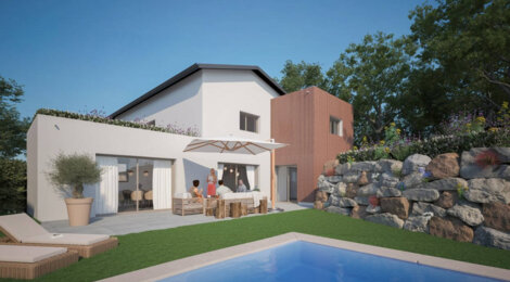 Programme immobilier neuf LE HAMEAU DES AMOUREUX - Décines-Charpieu : appartements et maisons neuves en centre-ville (69150) - Référence : 14871