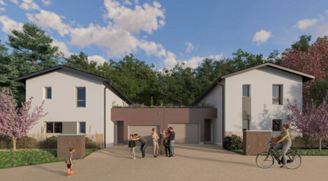 Programme immobilier neuf LE HAMEAU DES AMOUREUX - Décines-Charpieu : appartements et maisons neuves en centre-ville (69150) - Référence : 14871