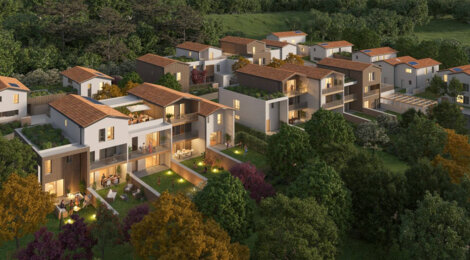 Programme immobilier neuf LE HAMEAU DES AMOUREUX - Décines-Charpieu : appartements et maisons neuves en centre-ville (69150) - Référence : 14871