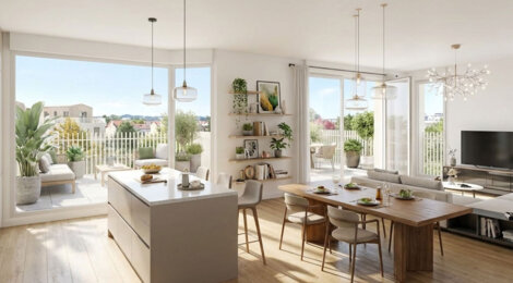 Programme immobilier neuf Entracte - Décines Charpieu appartements lumineux proche tramways T3 et T7 (69150) - Référence : 17559