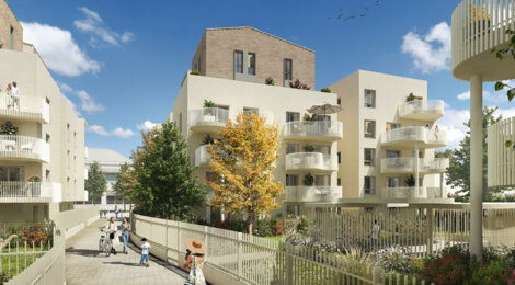 Programme immobilier neuf Entracte - Décines Charpieu appartements lumineux proche tramways T3 et T7 (69150) - Référence : 17559