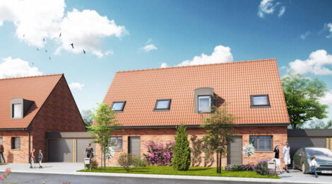 Programme immobilier neuf Les Maisons du Château - Denain maisons neuves en lisière de l’Escaut (59220) - Référence : 11195