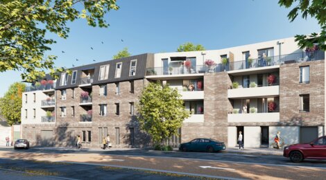Programme immobilier neuf Côté Ouest - Déville-lès-Rouen : 43 logements neufs du studio au T4 à 5 min du centre-ville (76250) - Référence : 15921