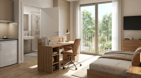 Programme immobilier neuf PARC AVENUE - Dijon : 182 logements étudiants du studio au T5 à 2 pas du tramway T2 Junot (21000) - Référence : 14629