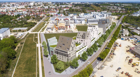 Programme immobilier neuf BILOBA - ACCESSION ABORDABLE - Dijon : Appartements studio–T4 avec toits-terrasses, cuisines équipées et écoquartier proche des commerces (21000) - Référence : 14632