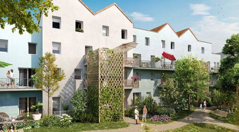 Programme immobilier neuf SOLSTICES - Dijon : Appartements T2–T5 avec jardins, potagers partagés et 1500 m² d’espaces verts dans l’écocité du Jardin des Maraîchers (21000) - Référence : 14401