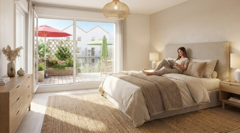 Programme immobilier neuf SOLSTICES - Dijon : Appartements T2–T5 avec jardins, potagers partagés et 1500 m² d’espaces verts dans l’écocité du Jardin des Maraîchers (21000) - Référence : 14401