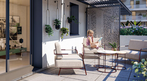 Programme immobilier neuf GARDEN STATE - BAT E - TERRAZZA - Dijon au pied du tram Nation dans un cadre paisible (21000) - Référence : 17229