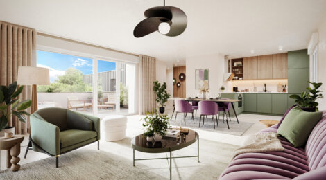 Programme immobilier neuf GARDEN STATE - Bat D - STRADA - Dijon, résidence neuve à 3 min de la Toison D'Or et 150 m du tramway T2 (21000) - Référence : 11090