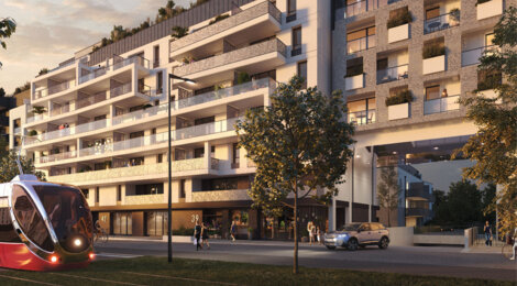 Programme immobilier neuf GARDEN STATE - Bat D - STRADA - Dijon, résidence neuve à 3 min de la Toison D'Or et 150 m du tramway T2 (21000) - Référence : 11090