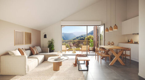 Programme immobilier neuf Les Embrunes - Dingy-Saint-Clair : Appartements T2–T4 avec terrasses, vues montagne et proximité pied de montagne (74230) - Référence : 7048