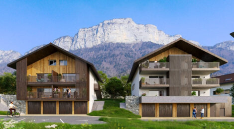 Programme immobilier neuf Les Embrunes - Dingy-Saint-Clair : Appartements T2–T4 avec terrasses, vues montagne et proximité pied de montagne (74230) - Référence : 7048