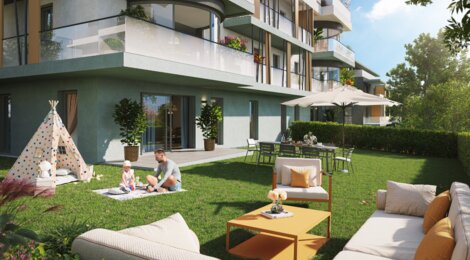 Programme immobilier neuf Prestige - Divonne-les-Bains : appartements neufs 2 à 5 pièces à 5 min du lac de Divonne et proche de Genève (01220) - Référence : 16942