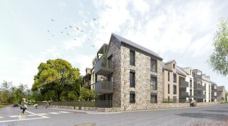 Programme immobilier neuf Résidence le Rouget - Dol-de-Bretagne : Appartements T2–T5 avec balcons, terrasses et parking sécurisé en hyper centre-ville (35120) - Référence : 13887