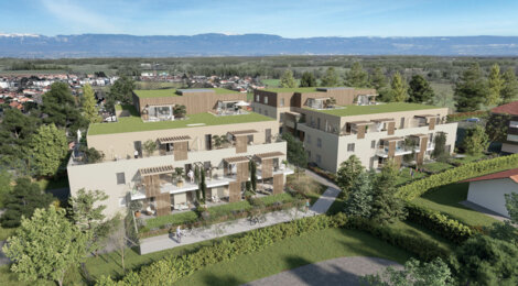 Programme immobilier neuf GRAND ANGLE - Douvaine : appartements neufs du 2 au 5 pièces à 10 min du centre-ville (74140) - Référence : 8280