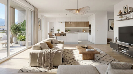 Programme immobilier neuf PREMIERE MELODIE - Échirolles adresse résidentielle avec vue sur le Vercors (38130) - Référence : 14166