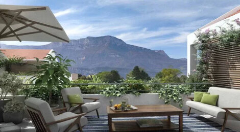 Programme immobilier neuf Flore & Sens - Echirolles : appartements neufs du 2 au 4 pièces à 10 min du parc de la Frange Verte (38130) - Référence : 15388