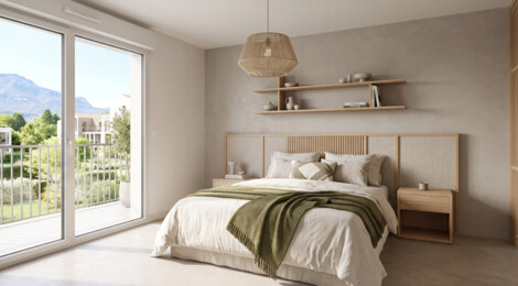 Programme immobilier neuf Flore & Sens - Echirolles : appartements neufs du 2 au 4 pièces à 10 min du parc de la Frange Verte (38130) - Référence : 15388