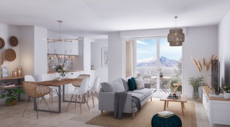 Programme immobilier neuf L'ELEGANCE - Echirolles : Appartements T2–T4 avec balcons, vues montagne et isolation RT2012 en pleine nature (38130) - Référence : 10951