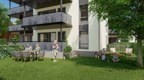 Programme immobilier neuf Domaine de la Frange Verte - Tranche 3 - BAT E&F - Échirolles quartier pavillonnaire calme à deux pas du centre (38130) - Référence : 13831