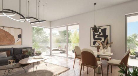 Programme immobilier neuf HARMONIA -  Eckbolsheim : appartements neufs du 2 au 6 pièces en plein hypercentre (67201) - Référence : 8335