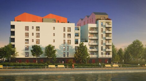 Programme immobilier neuf LES SOUHAITS -  Elbeuf : appartements neufs du 2 au 4 pièces en bords de Seine (76500) - Référence : 15287