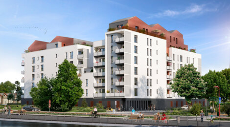 Programme immobilier neuf LES SOUHAITS -  Elbeuf : appartements neufs du 2 au 4 pièces en bords de Seine (76500) - Référence : 15287