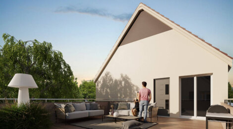 Programme immobilier neuf LES DUOS DU VIGNOBLE - Ergersheim : Appartements DUOS T2–T4 avec jardins privatifs, garages et luminosité entre vignoble et colombages (67120) - Référence : 6651