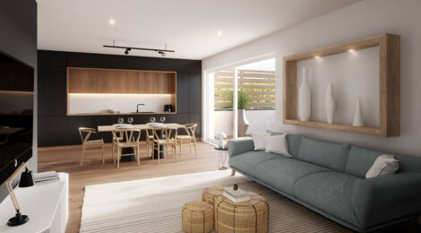 Programme immobilier neuf LES DUOS DU VIGNOBLE - Ergersheim : Appartements DUOS T2–T4 avec jardins privatifs, garages et luminosité entre vignoble et colombages (67120) - Référence : 6651